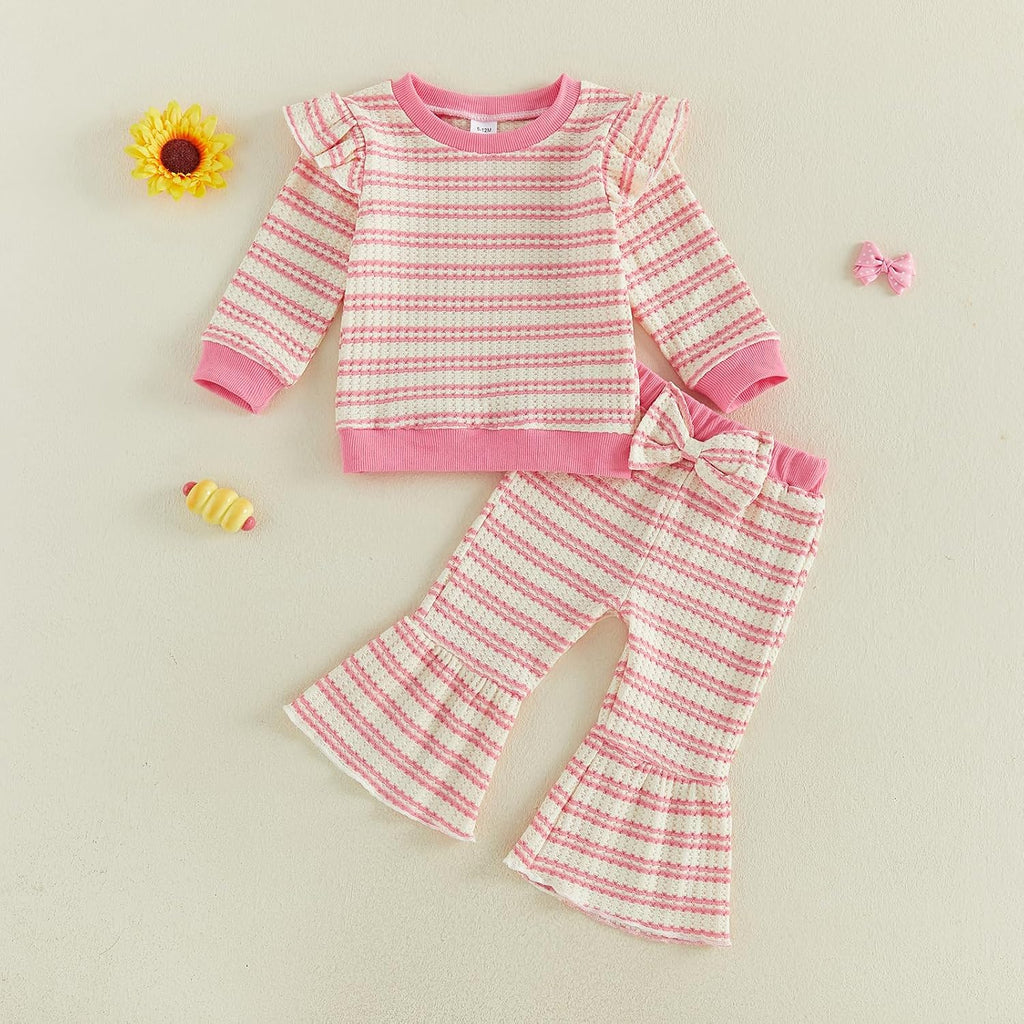 Baby Girl Strawberry Outfit Toddler Girl Clothes Fall Winter Outfits Strawberry Print Long Sleeve Sweatshirt Pants