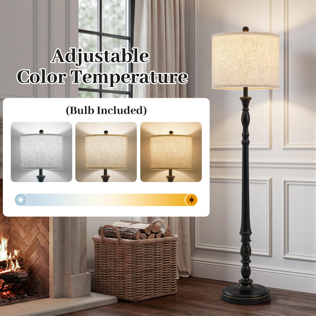Floor Lamps, 60" Vintage Standing Lamp Office