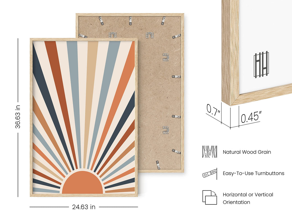 Frame Boho Wall Art - Sun Wall Decor, Boho Wall Decor, Mid Century Modern Poster, Minimalist Art Prints, Geometric