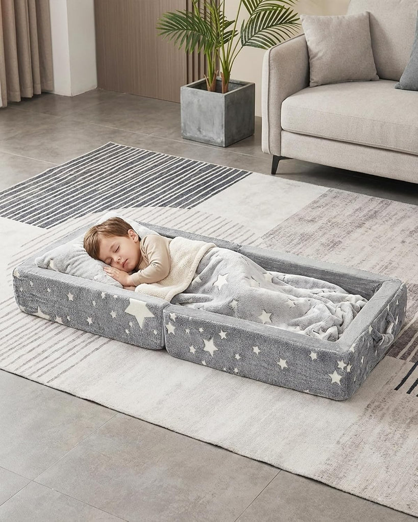 Toddler Floor Bed, Foldable Travel Bed Glow-in-the-Dark
