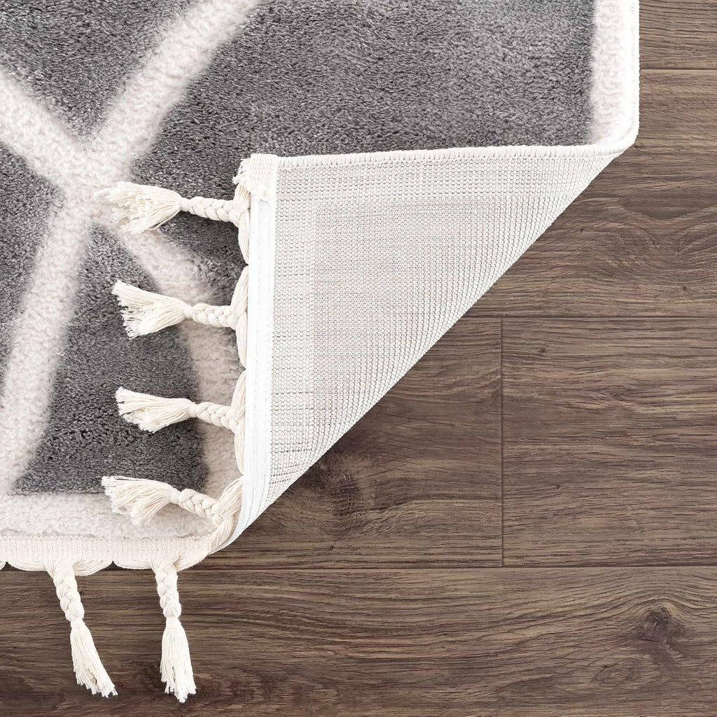 Pikes Living Room, Bedroom Area Rug - Abstract Swirl - Contemporary Modern Minimalist Boho Scandinavian - High Pile