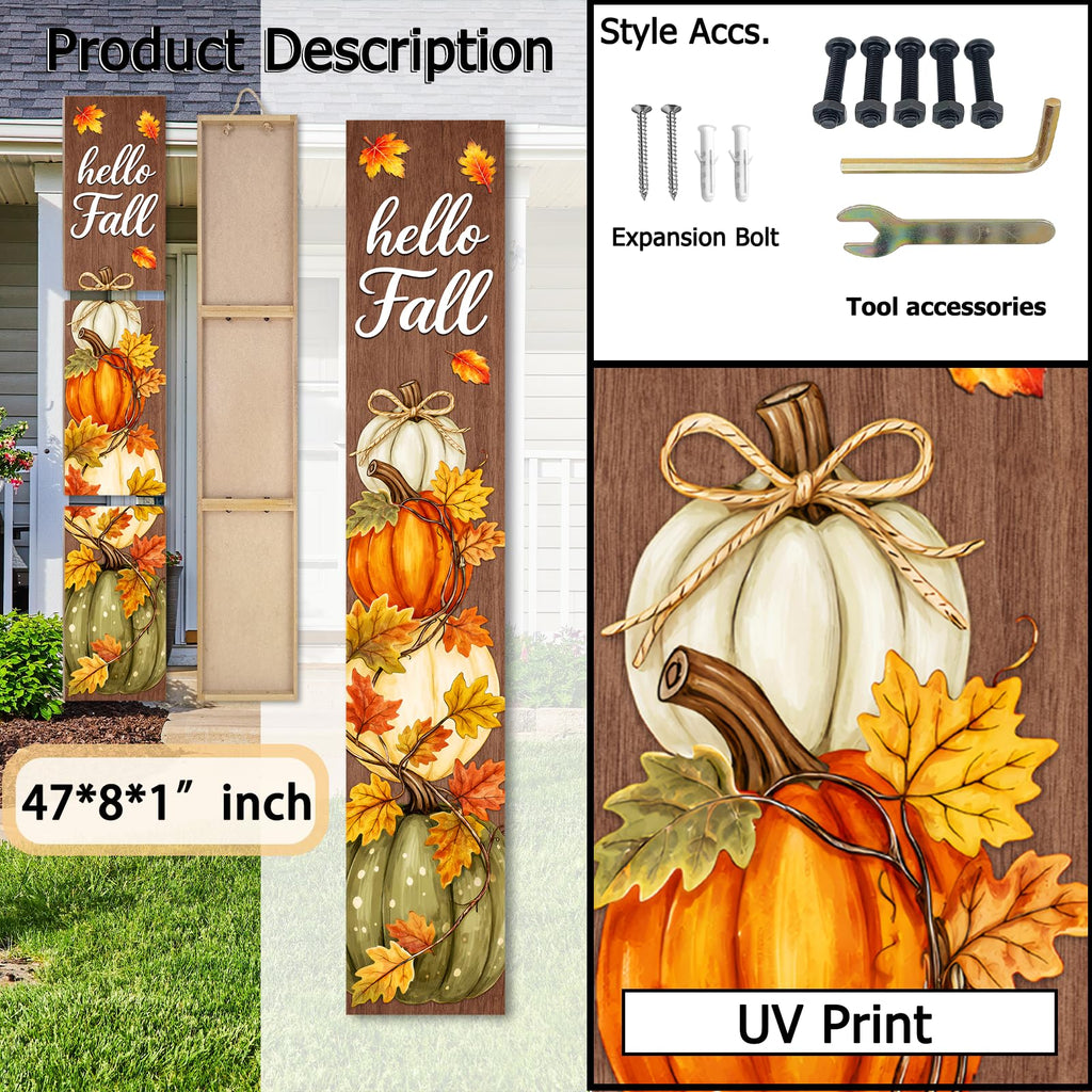 Hello Fall Front Porch Sign, 47"
