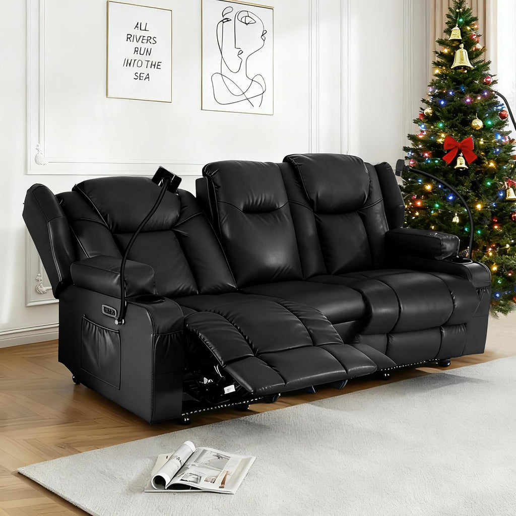 Power Recliner Loveseat for Living Room, Loveseat Sofa with Center Console, USB Type-C Port