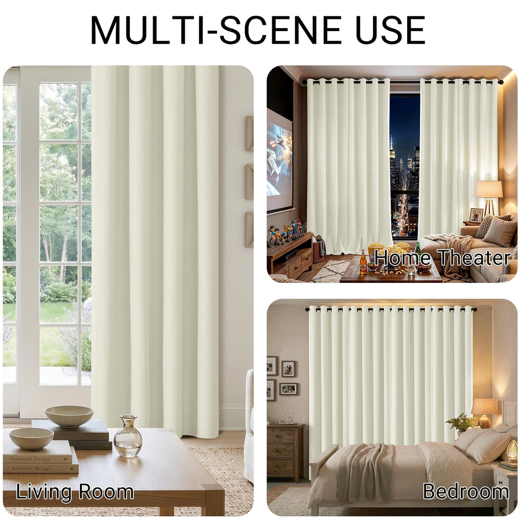 Birch Blackout Curtains 90 Inches Long 2 Panels