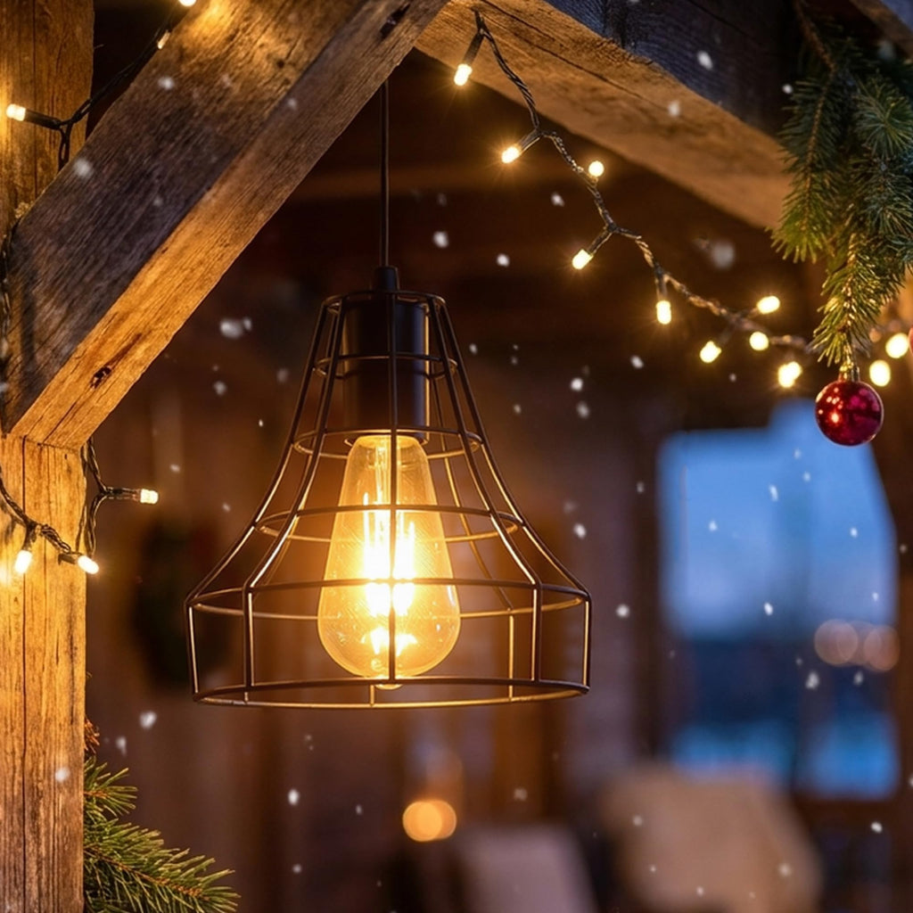 Solar Pendant Lights, Solar Powered Shed Light with Pull Cord
