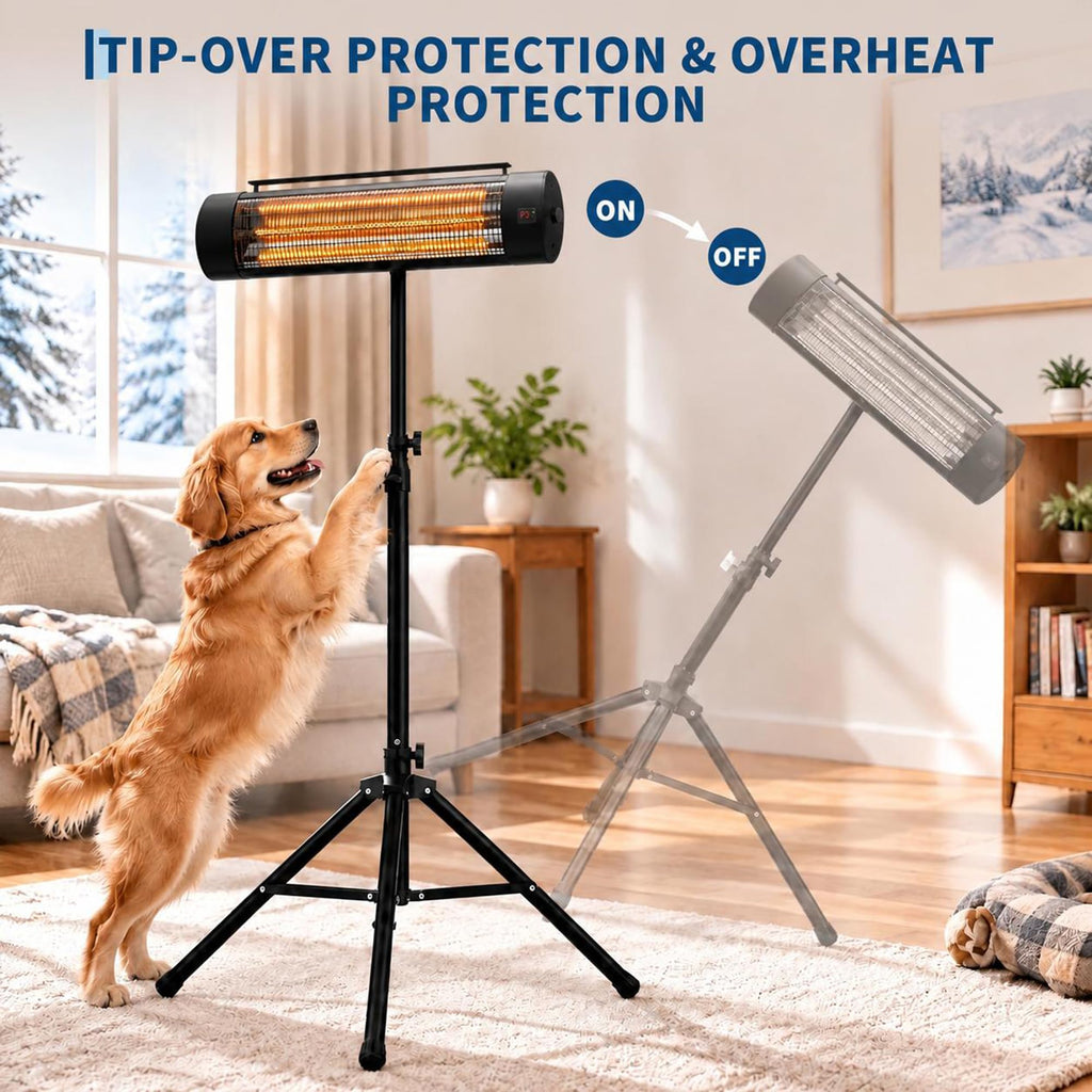 Infrared Patio Heater, Freestanding Outdoor Heater with Tripod