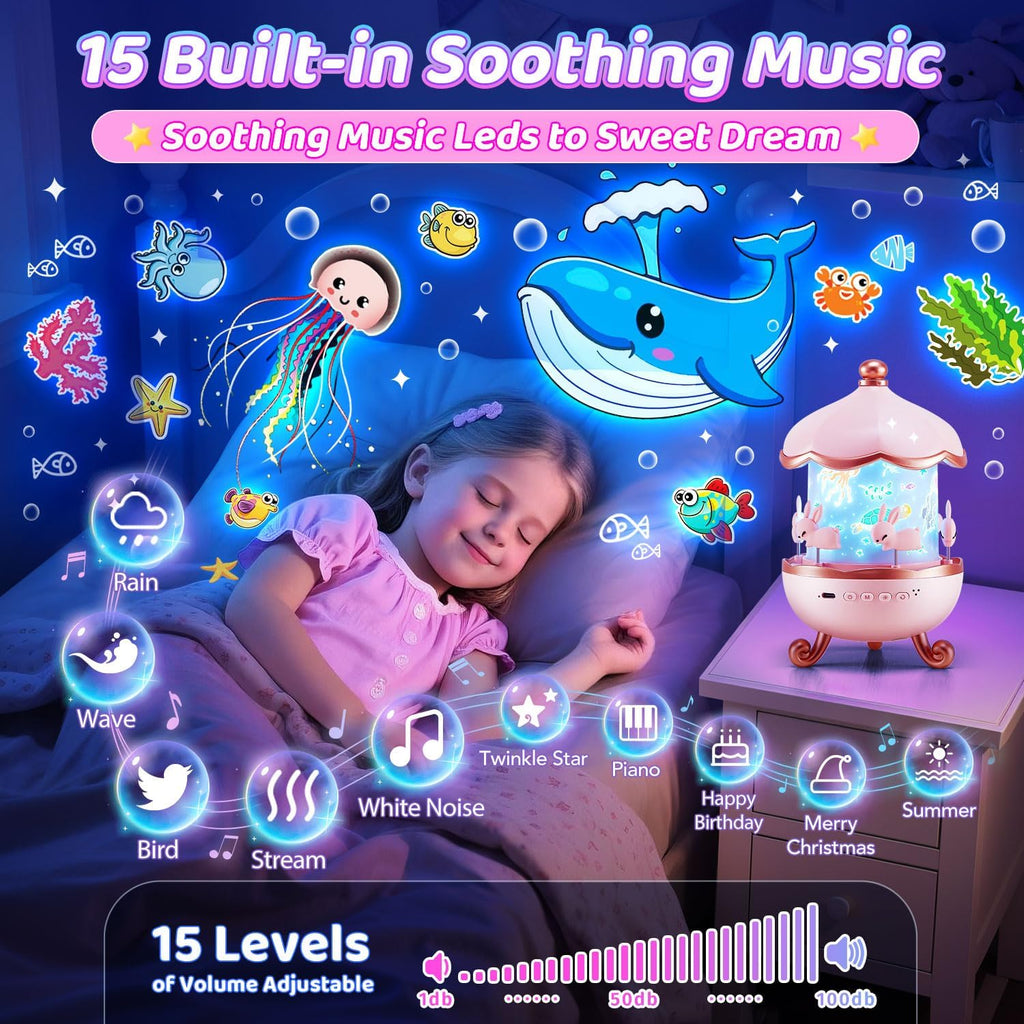 Sensory Lights Sound Machine Baby Night Light Projector Sensory Toys for Kids with Autism Toys for Girls 3-10 | 15