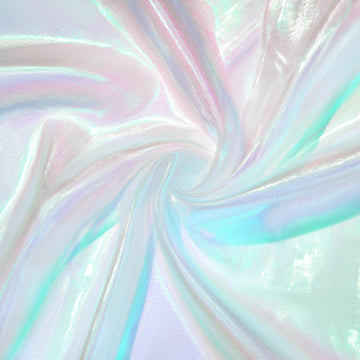 11 Yard Iridescent Fabric Organza Fabric, 59" Wide, White