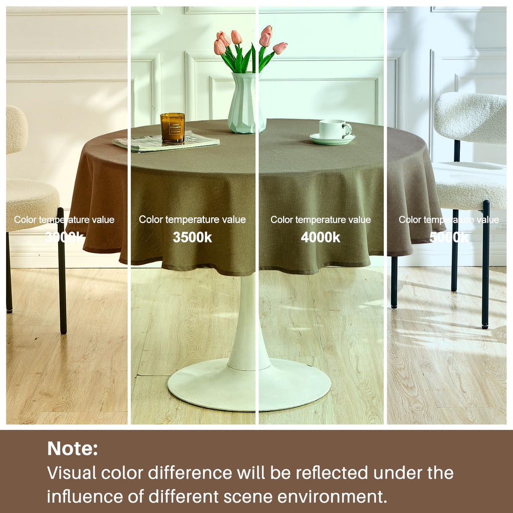 Textured Round Tablecloth Coffee 60 Inch Fall Table Cloth 2-4 Seats