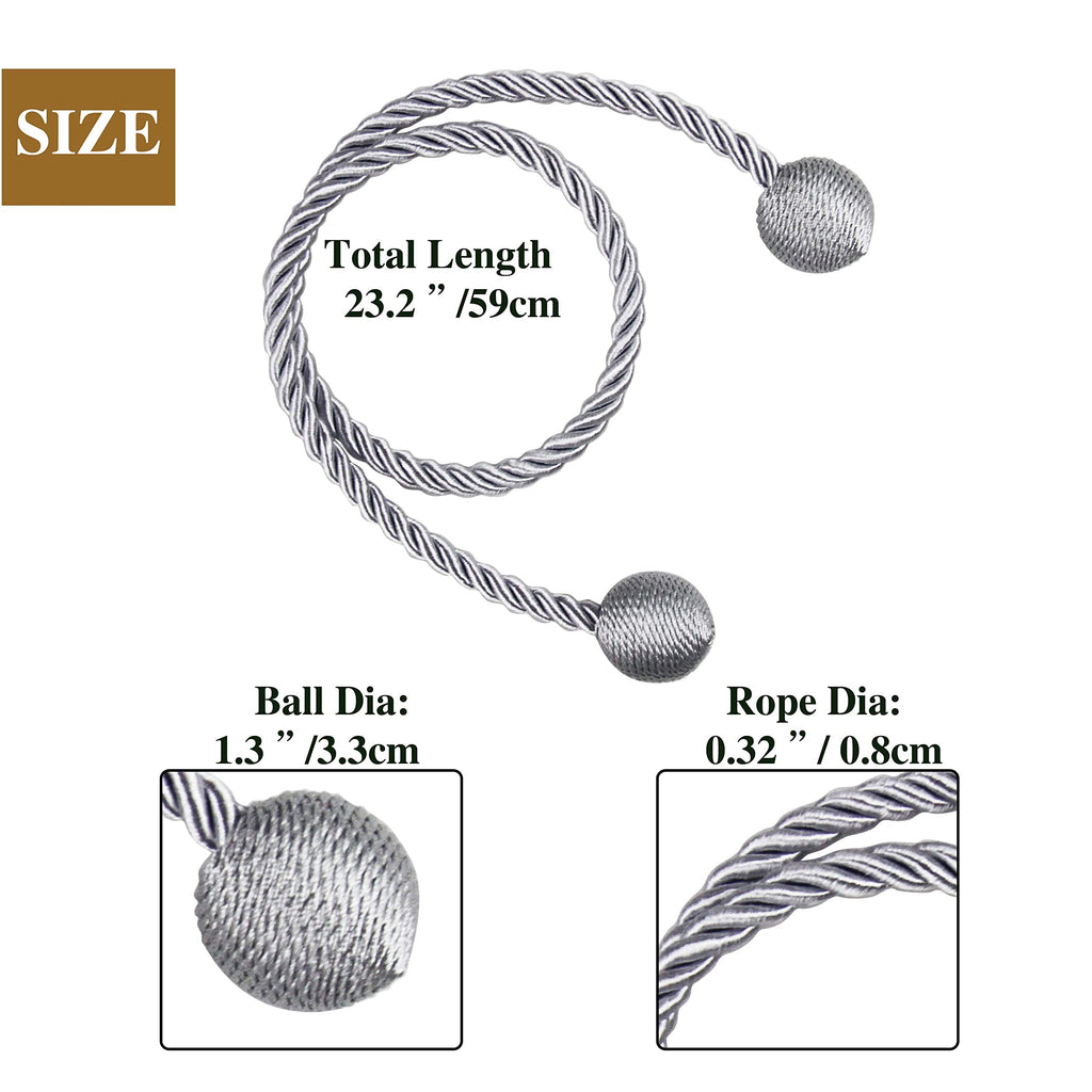 Curtain Tiebacks Outdoor Elegant Decorative Tie Backs Modern Rope Tiebacks for Drapes Window Curtain Holdbacks