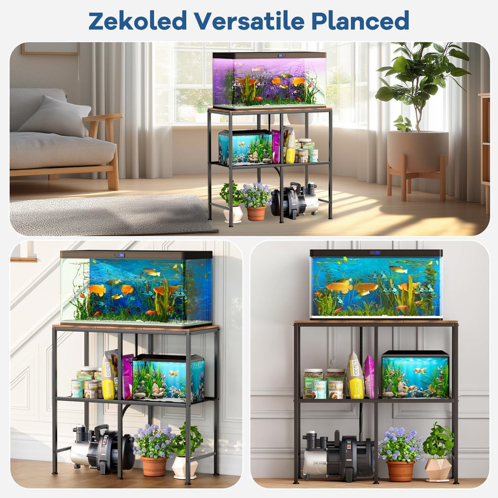20-30 Gallon Fish Tank Stand, 31.5" L x 15.7" W x 31.4" H, Black