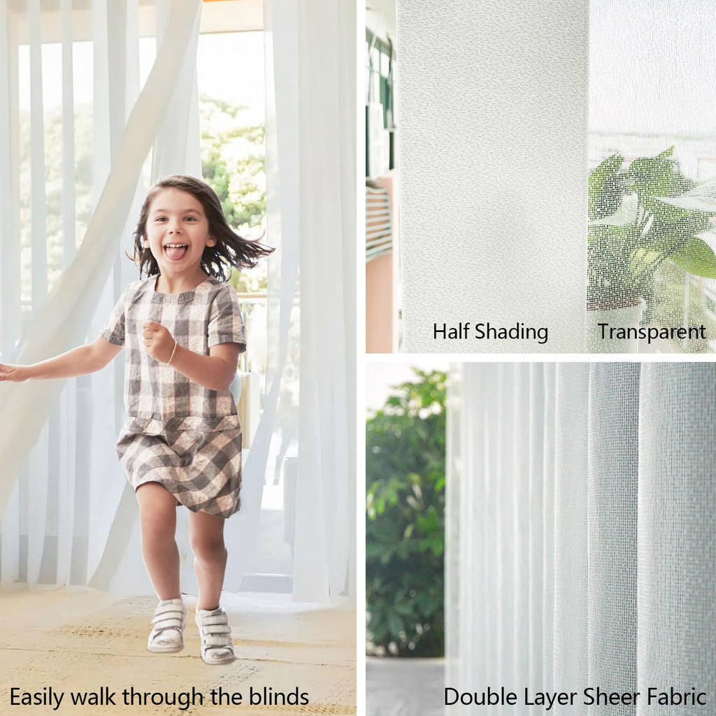 Motorized Sheer Vertical Blinds, Hardwired Smart Sliding Door Shades