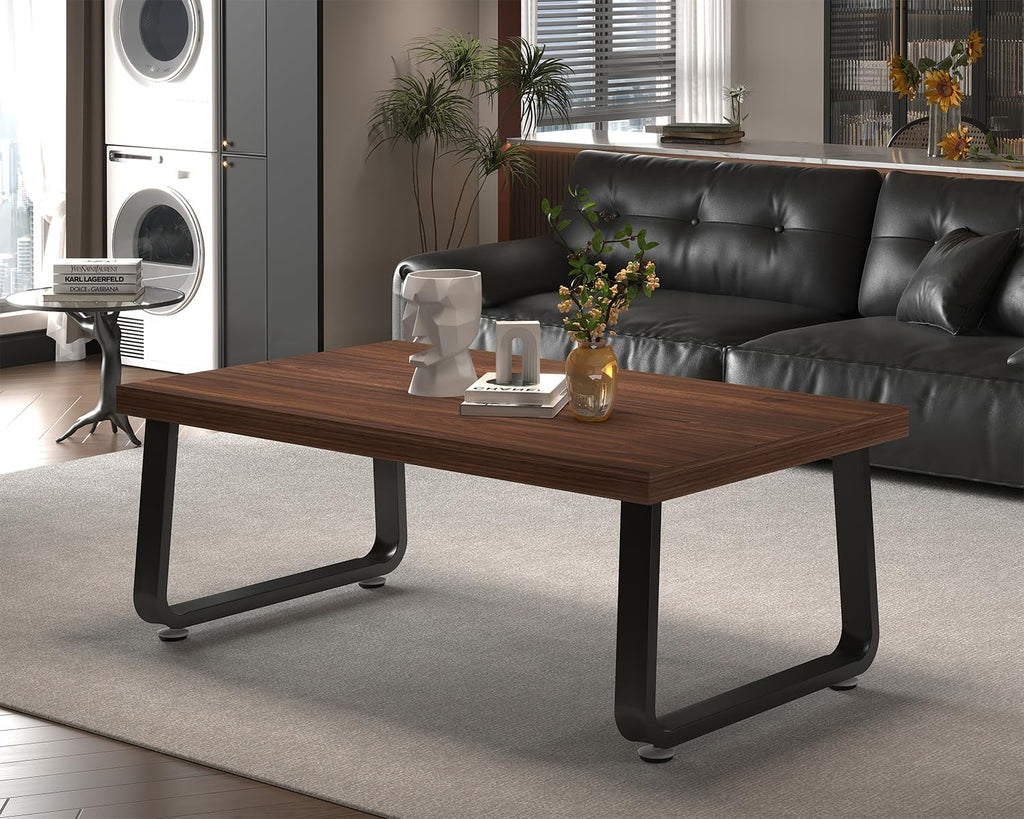 39" Wood Rectangle Coffee Table, Walnut