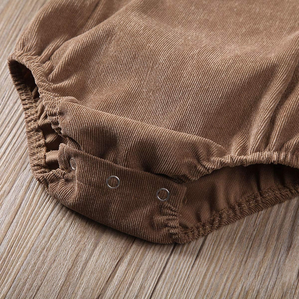 Baby Boy Girl Sleeveless Bubble Romper Corduroy Overall
