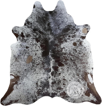 100% Genuine Salt and Pepper Longhorn Tricolor Cowhide Rug - Modern Style Animal Skin Rug & Floor Carpet & More
