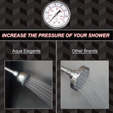 3 Inch High Pressure Shower Head - Best Pressure Boosting, Wall Mount, Bathroom Showerhead For Low Flow Showers