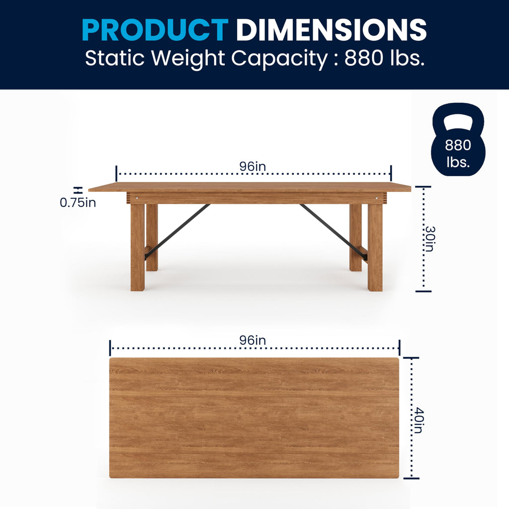 Hercules 96x40 in Folding Table