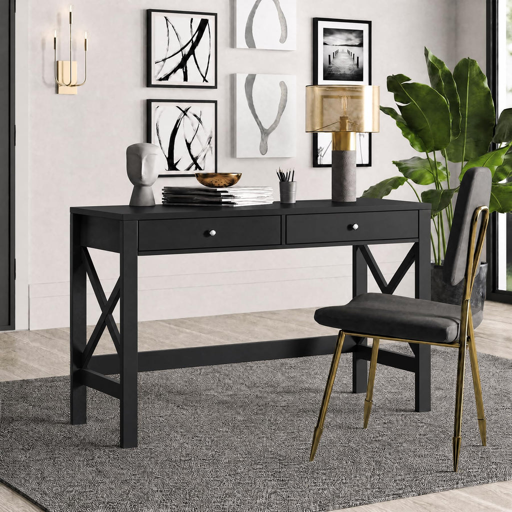 47.2 Inches Farmhouse Computer Desk with 2 Drawers