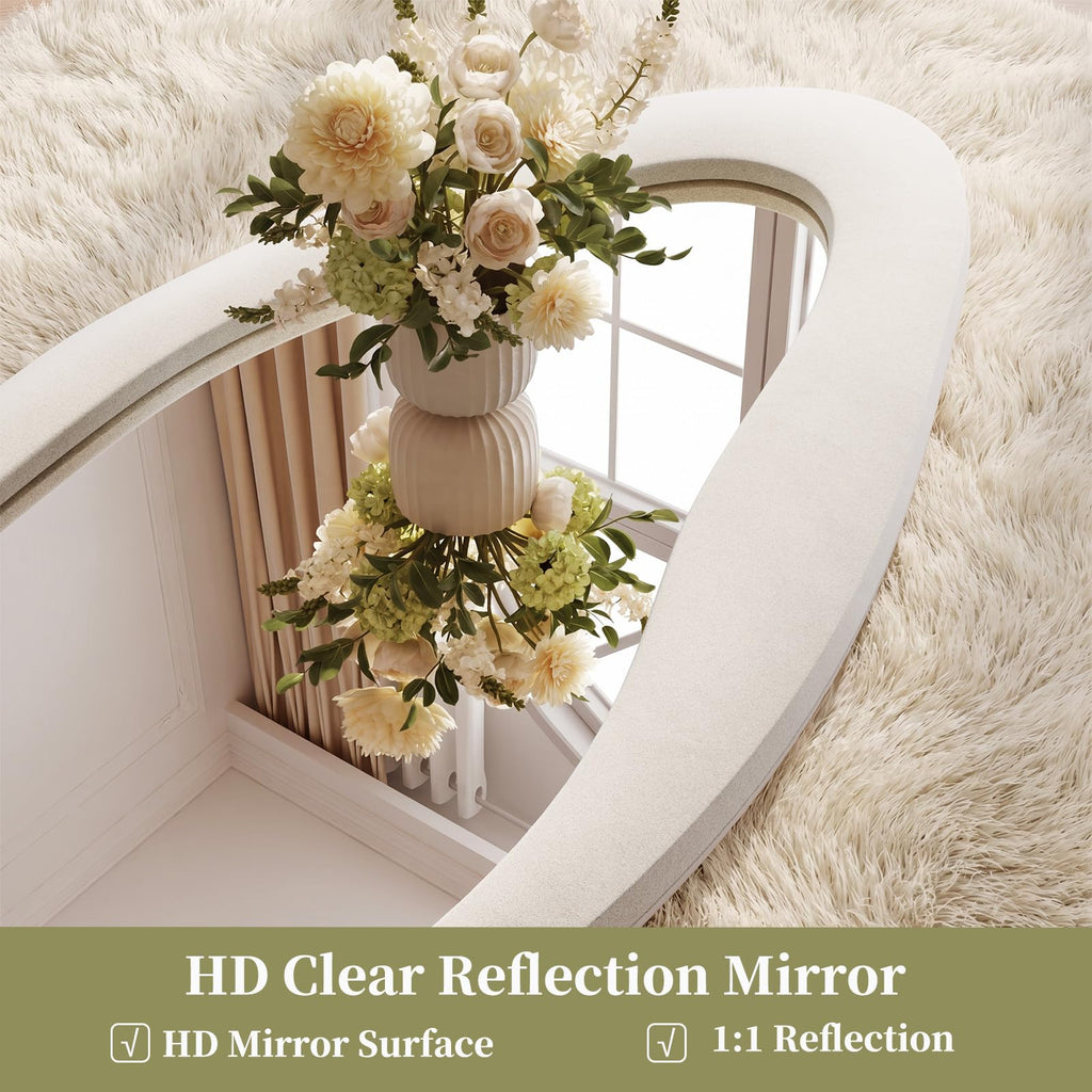 Full Length Mirror 63"x24", Irregular Flannel Floor Mirrors