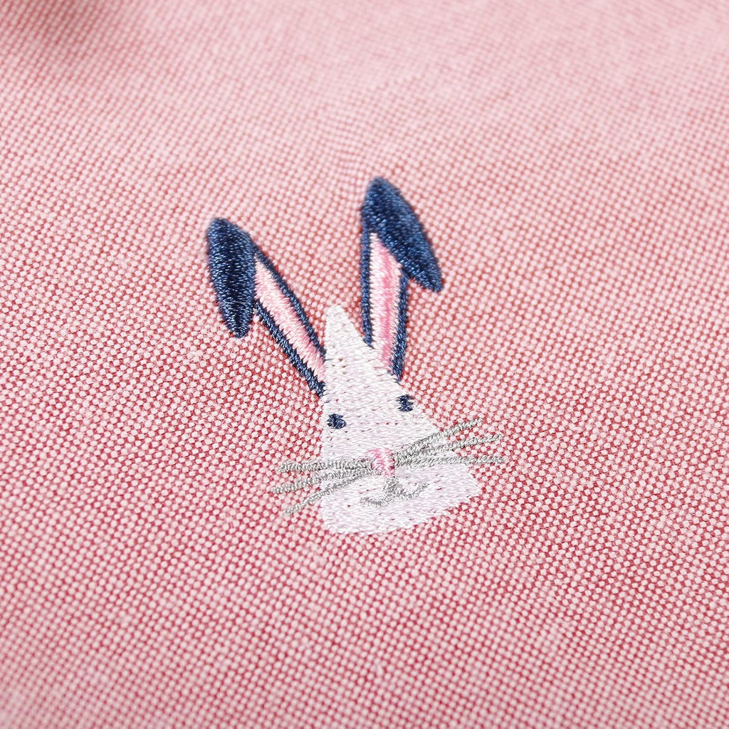 Boys' Long Sleeve Button Down Cute Rabbit Casual Dress Easter Shirt