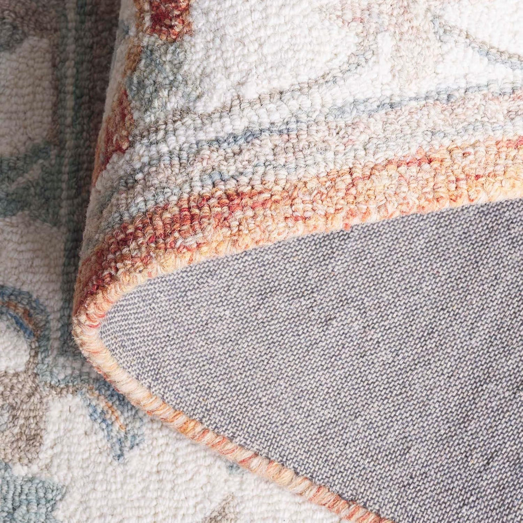 Area Rug 9x12 - Heritage - Large - Rust & Ivory, Handmade Wool