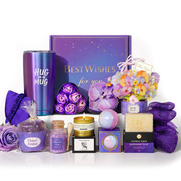 Birthday Gift for Women, Care Package for Women, Purple Gifts, Spa Gifts