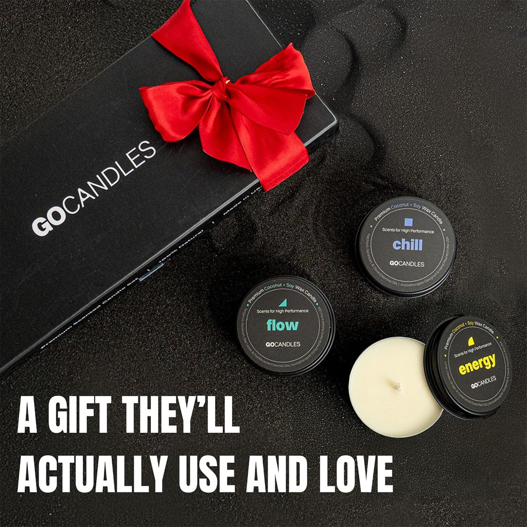 Premium Scented Candle Gift Set | 3 Aromatherapy Candles | Natural Coconut Soy Wax | Clean Burning | Hand-Poured in
