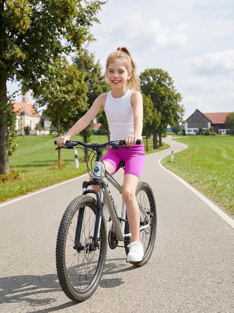 16 Pack Girls Biker Cartwheel Shorts Soft Under Dress Dance Shorts