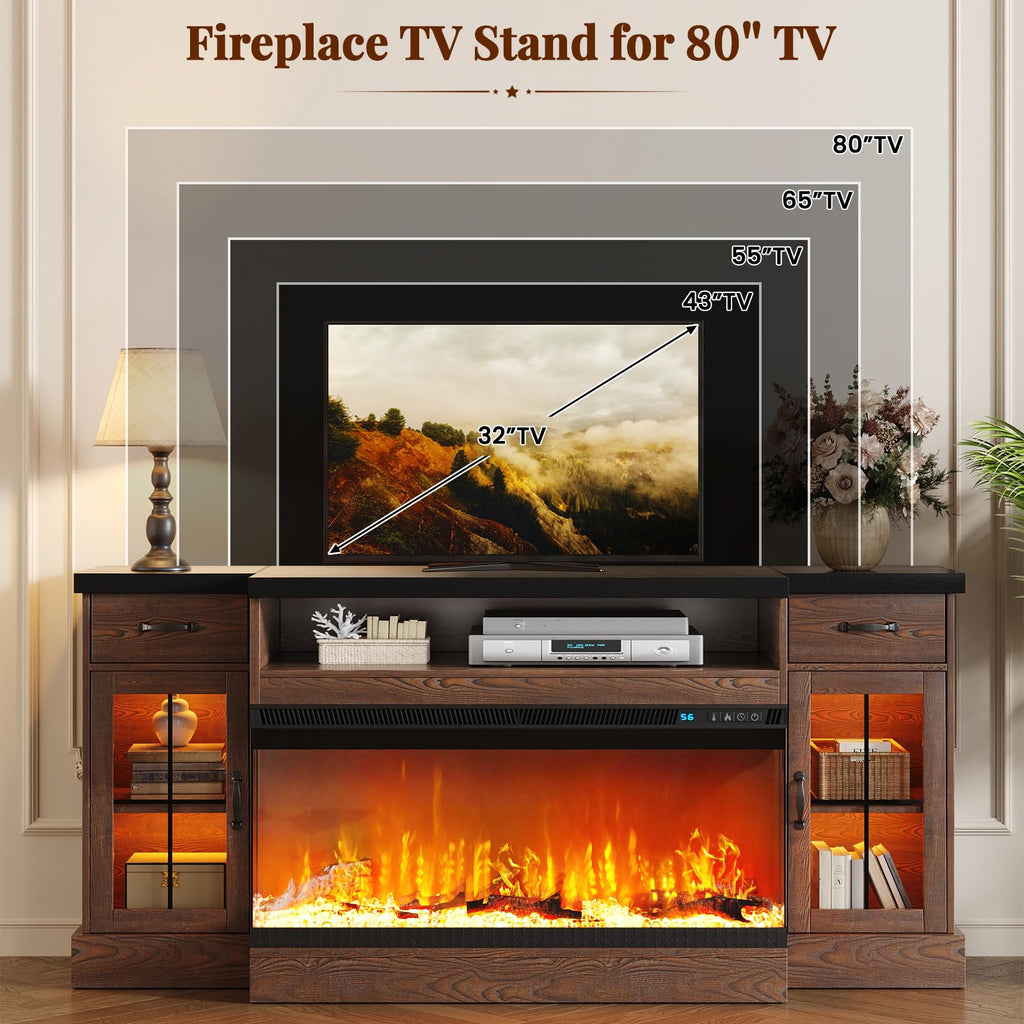 70-Inch for TVs Up to 80 Inches, Brown
