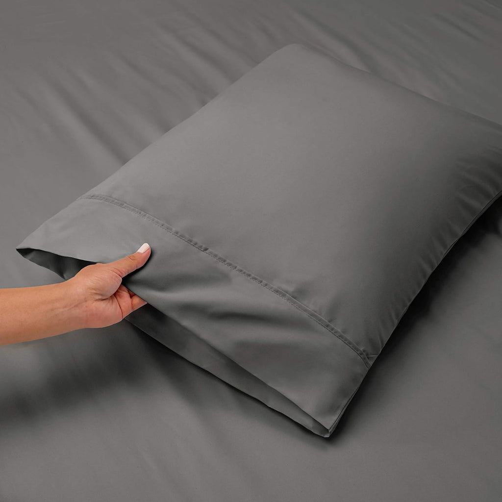 King Sheet Set, 4 Piece Extra Deep Pocket (18-24 inches), Microfiber, Hotel Luxury, Soft, Breathable, Wrinkle-Free