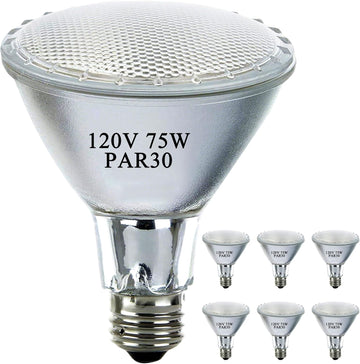 PAR30 Long Neck Halogen Flood Light Bulbs 120V 75W, Dimmable PAR30 LED Light Bulb Replacement, E26 Medium Base, 2700K