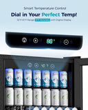 4.5 Cu.ft Beverage Refrigerator and Cooler, 145 Can Mini fridge with Glass Door 
