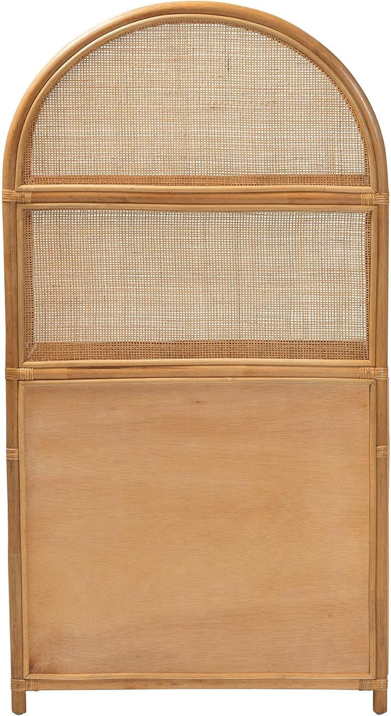 Mairen Arched Natural Rattan Storage Cabinet