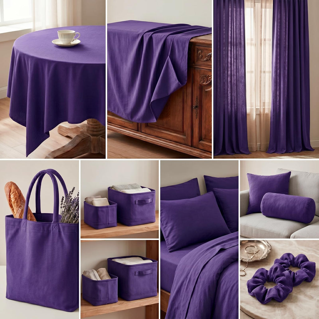 Soft Brushed Polyester Fabric, 55" Wide, 1 Yard, Purple