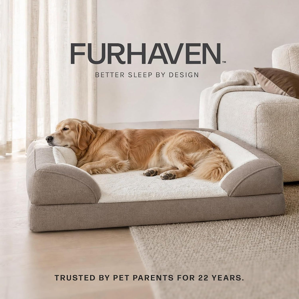Daybed Orthopedic Sofa Dog Bed, Washable Cover, Jumbo+, Toast