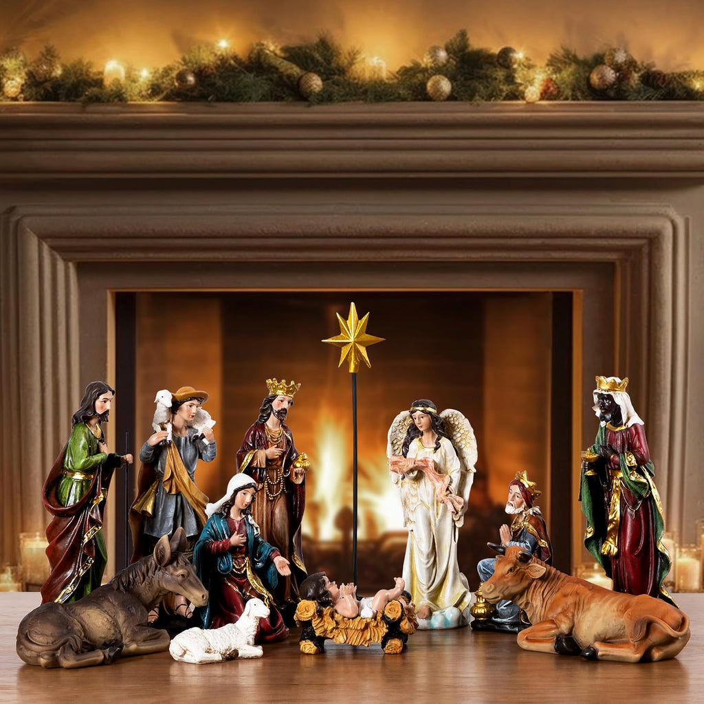 Nativity Set for Christmas Indoor 13 Pieces 7.9 Inch