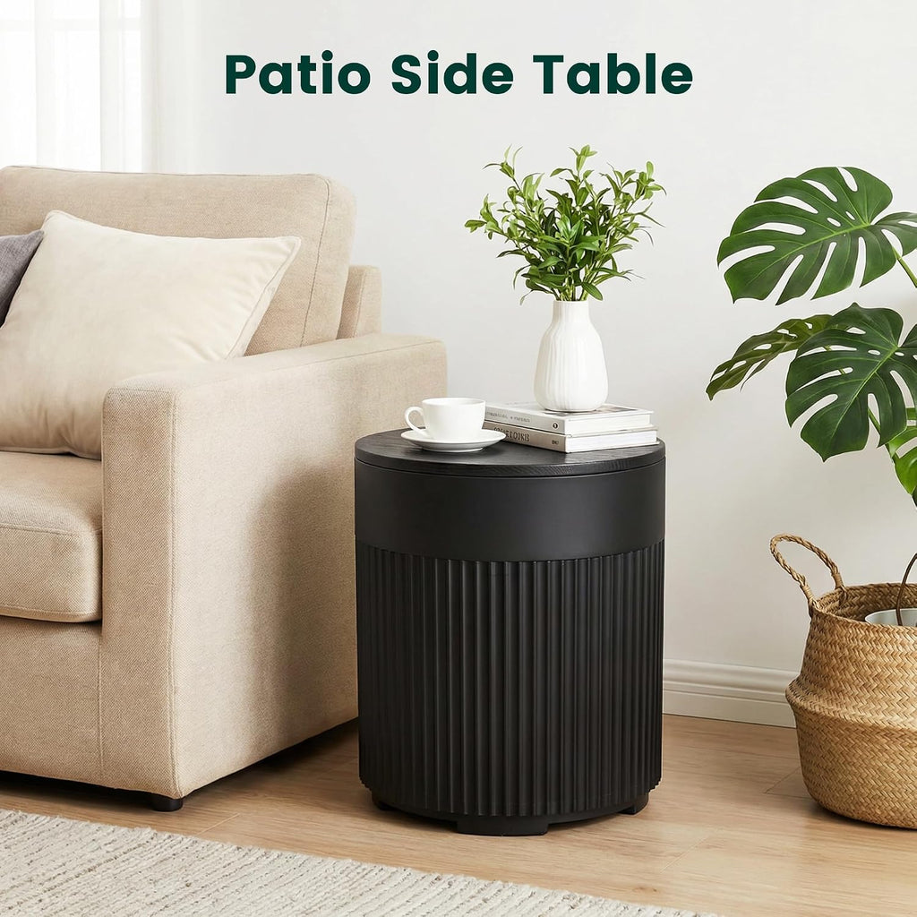 90lb Patio Umbrella Base, Outdoor Umbrella Base Water Filled Stand, 3-in-1 Umbrella Base Table with Hole