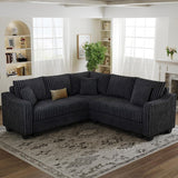 Belffin Convertible Sectional Couch with Chaise Corner Sectional Sofa L Shaped Couch Reversible Corner Upholstered