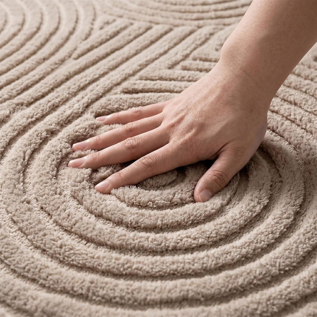 Brown Solid Color Area Rug, Large Modern Living Room Rug