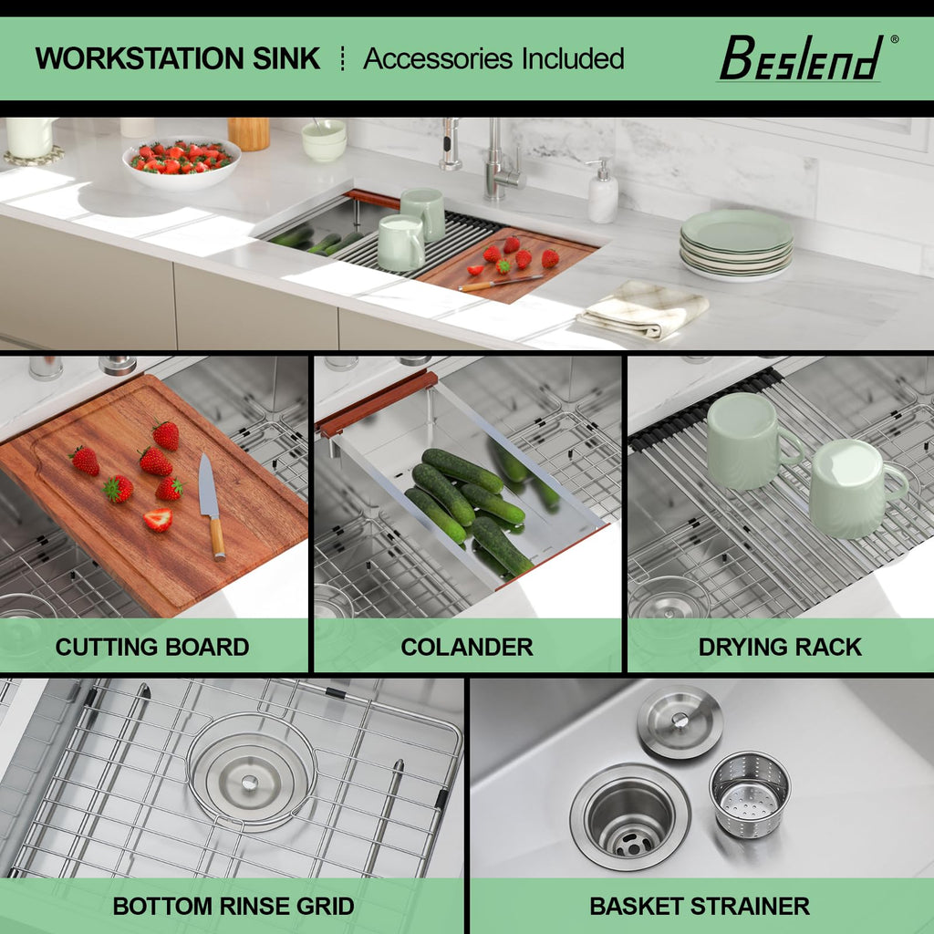 30 Undermount Kitchen Sink Double Bowl