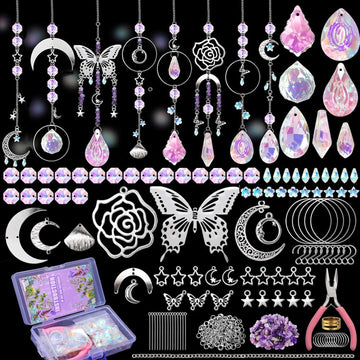 400pcs Kits for Adults DIY Suncatcher Making Supplies