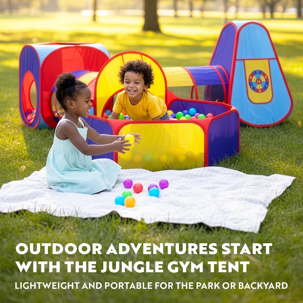 5pc Pop Up Play Tent and Crawl Through Tunnels for Kids w/Carry Bag