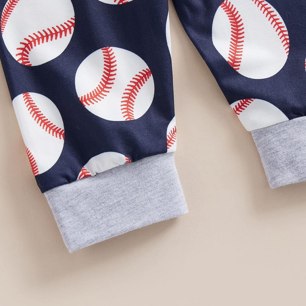 Newborn Baby Boy Baseball Outfit New Player in Town Romper Baseball Jogger Pants 3Pcs Coming Home Outfit