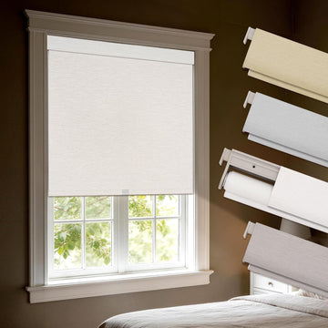 Blackout Roller Shades with Valance,White,20" W X 72" H | No-Drill Cordless Linen-Like Thermal Insulated Blinds, UV