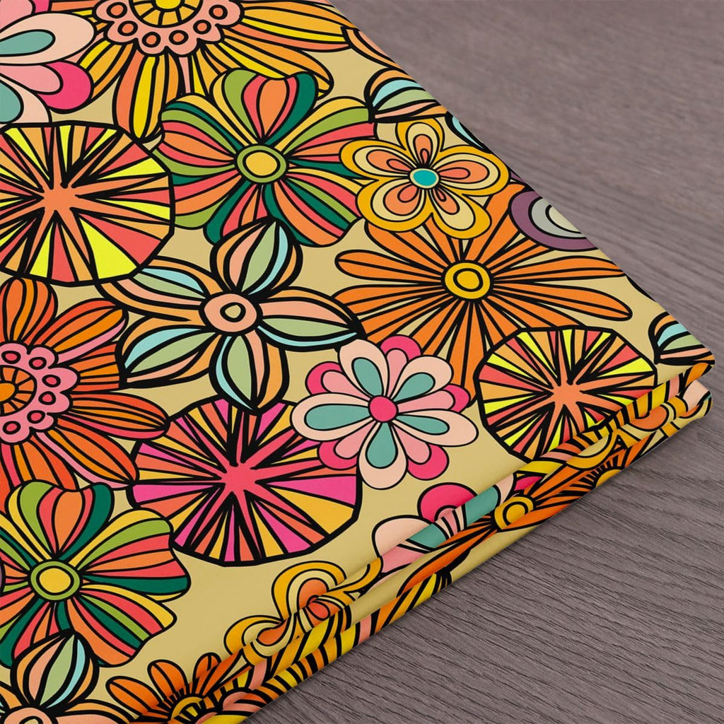 Boho Style Fabric by The Yard Retro Watercolor Flowers Rustic Plant Home DIY Fabric by The Yard Tribal Abstract
