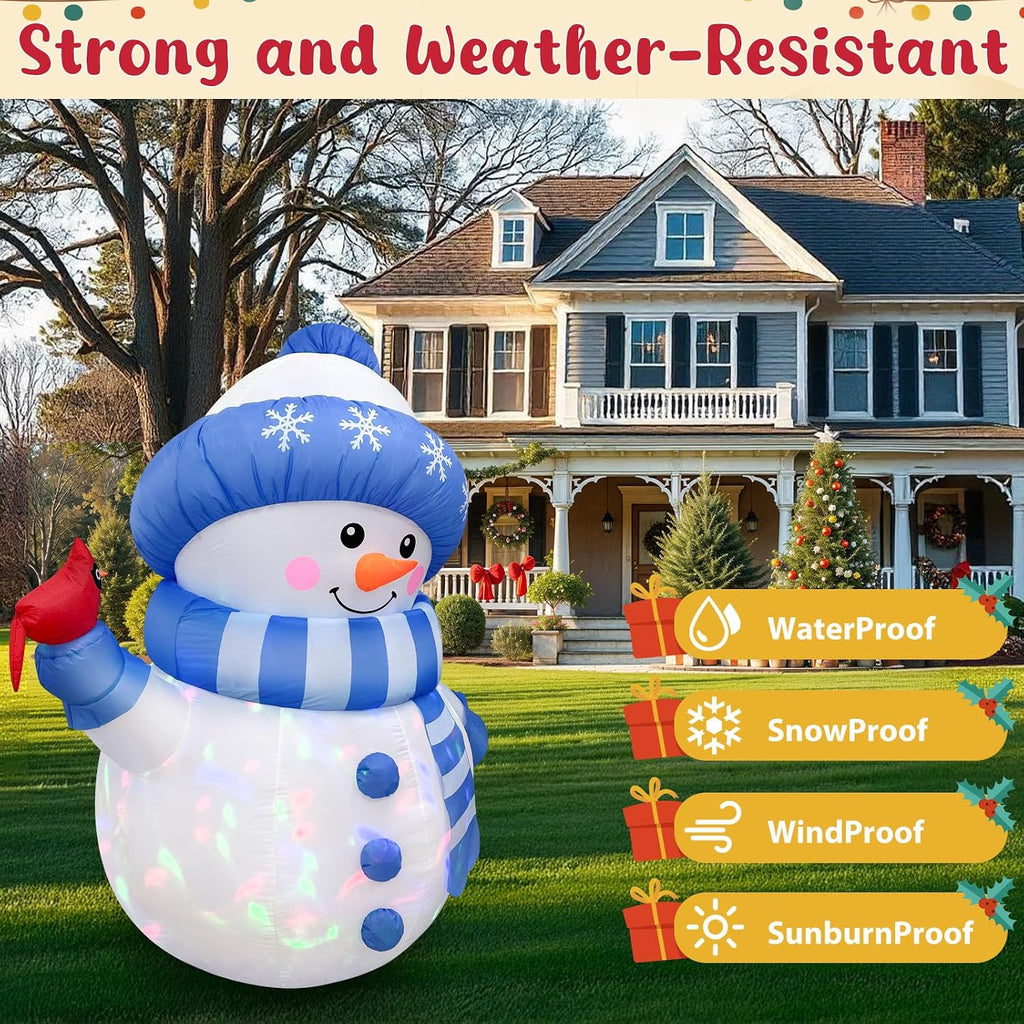 5FT Christmas Inflatable Outdoor Decoration, Inflatable Snowman Outdoor Christmas Blow up Yard Decorations with