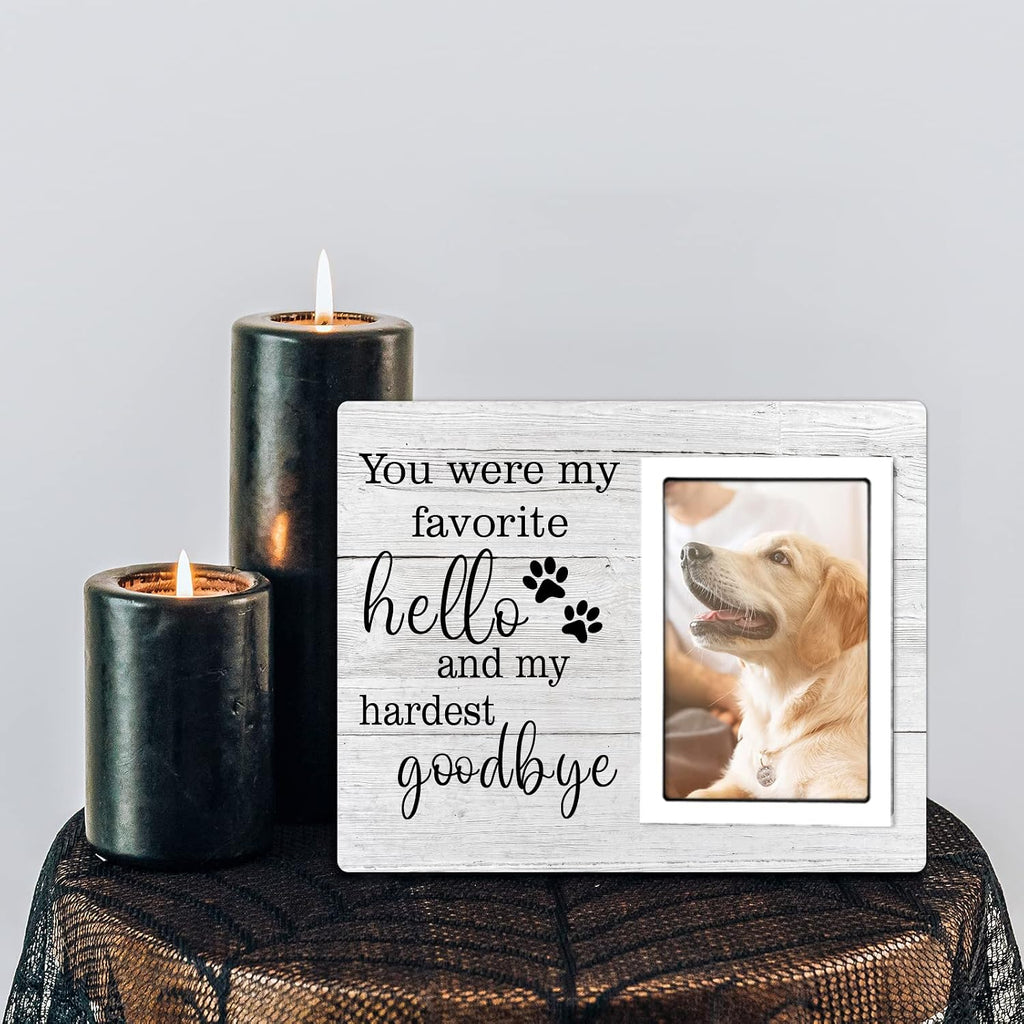 Dog Memorial Gifts for Loss of Dog, Pet Memorial Frame Fits 5x7