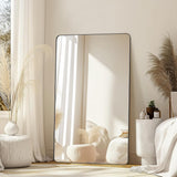 Black Framed Bathroom Vanity Mirror for Over Sink, 50x30 Inch High-Definition Wall Mirror with Horizontal/Vertical