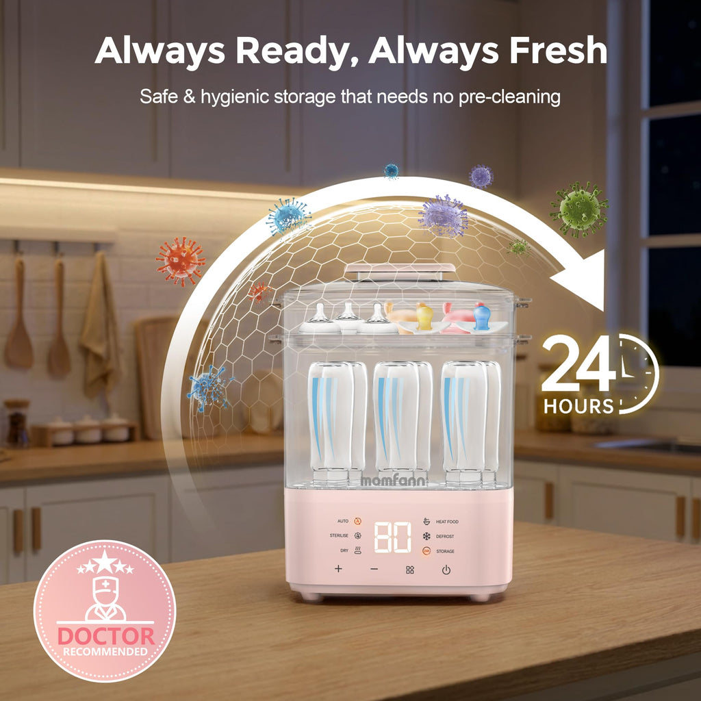 Bottle Sterilizer and Dryer for Baby Bottles, Pacifiers, Pump Parts