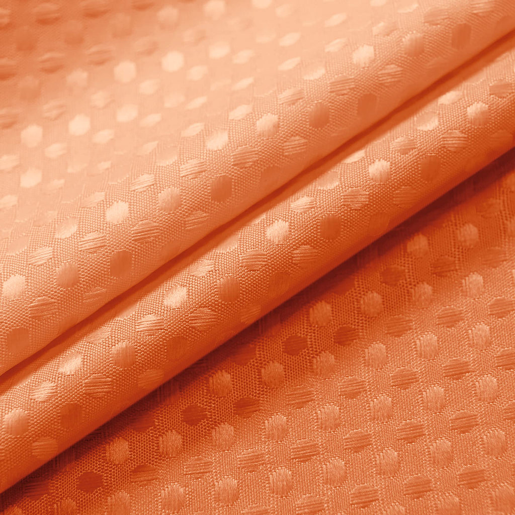 Orange Fall Shower Curtain, Retro Ombre Waffle Fabric Shower Curtain for Bath Decor, Orange and White 70 x 72